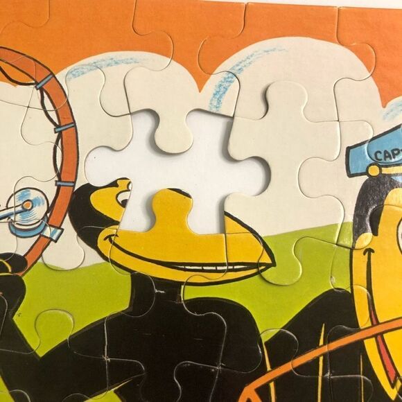 vintage milton bradley heckle and jeckle birds kids jigsaw puzzle missing 3 pcs - Picture 5 of 13